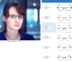 essayage virtuel de lunettes 